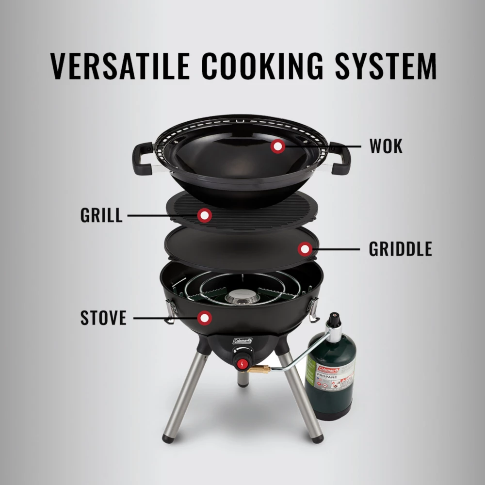 Coleman 4-in-1 Portable Propane Gas Cooking System - Image 2