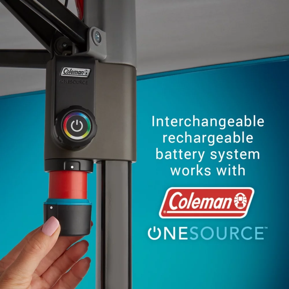 Coleman OneSource™ 10 X 10 Canopy Shelter With LED Lighting & Rechargeable Battery - Image 2