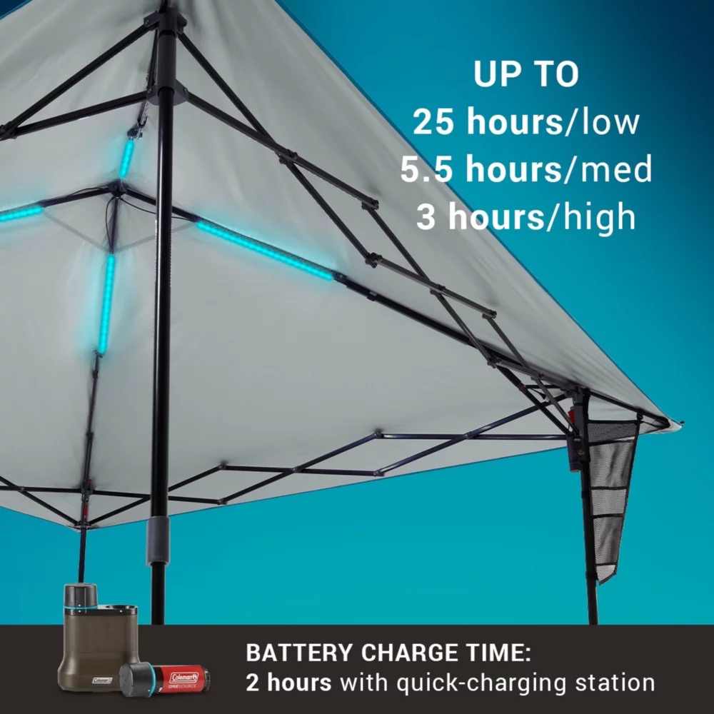 Coleman OneSource™ 10 X 10 Canopy Shelter With LED Lighting & Rechargeable Battery - Image 4