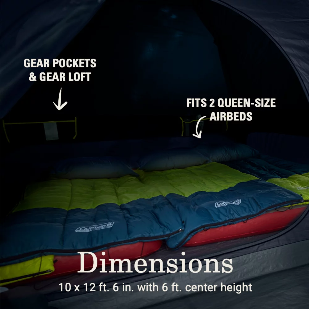 Coleman Skydome™ 6-Person Screen Room Camping Tent With Dark Room™ Technology - Image 6