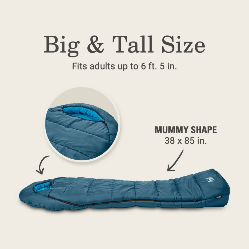 Coleman Tidelands™ 30° Big & Tall Mummy Sleeping Bag - Image 5