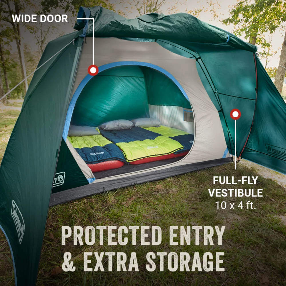 Coleman Skydome™ 6-Person Camping Tent With Full-Fly Vestibule, Evergreen - Image 3