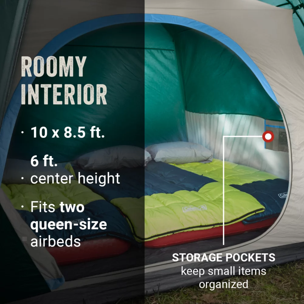 Coleman Skydome™ 6-Person Camping Tent With Full-Fly Vestibule, Evergreen - Image 6