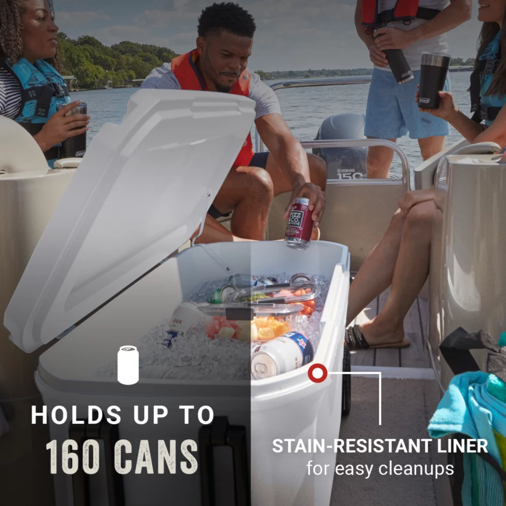 Coleman 316 Series™ 100-Quart Marine Wheeled Cooler - Image 4